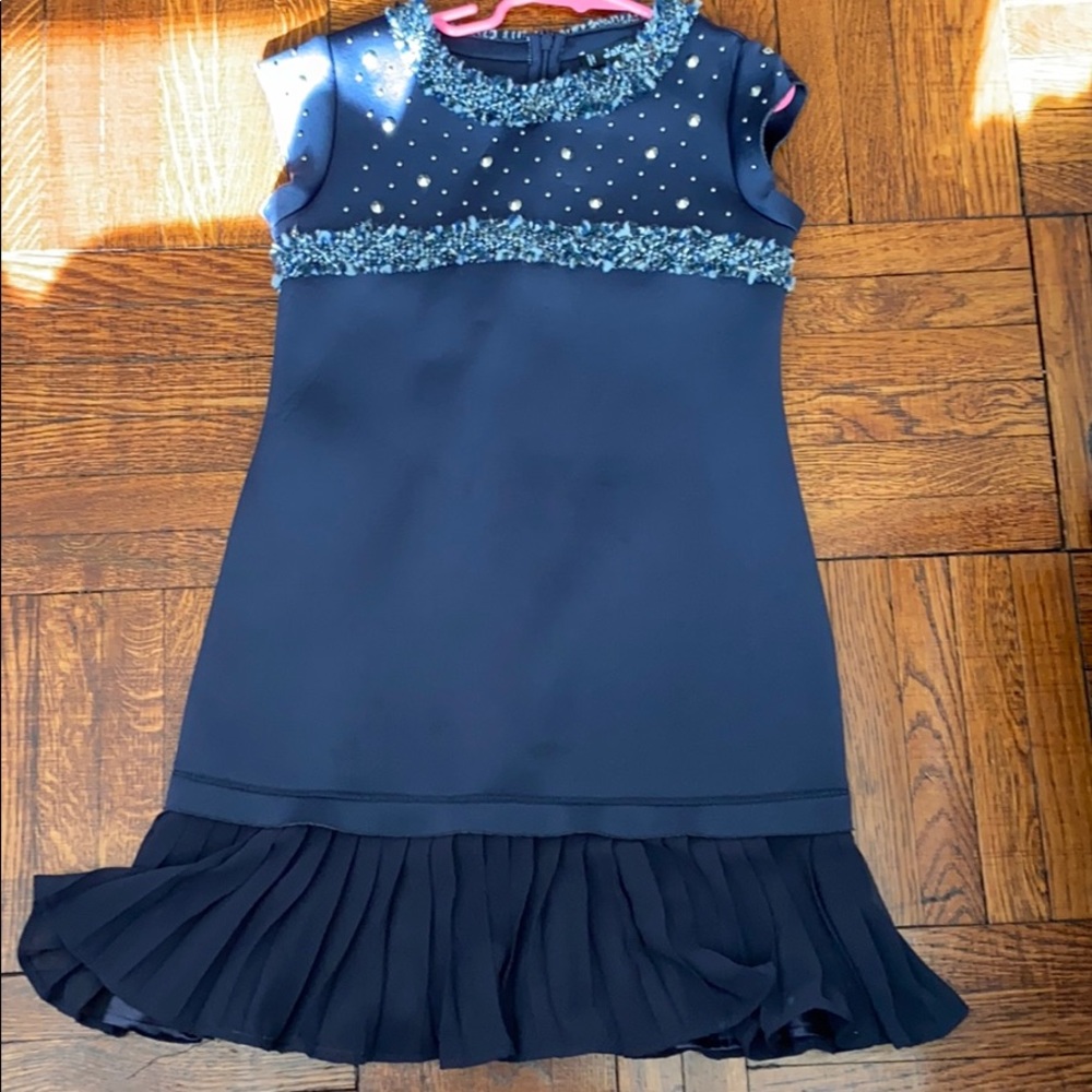 Blue dress with silver spikes